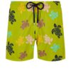 matcha green front Mens Vilebrequin Matcha Green Ronde Des Tortues Multicolor Turtles Swim Shorts